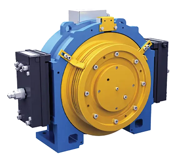 BLUE YELLOW COLOR ELEVATOR TRACTION MOTOR